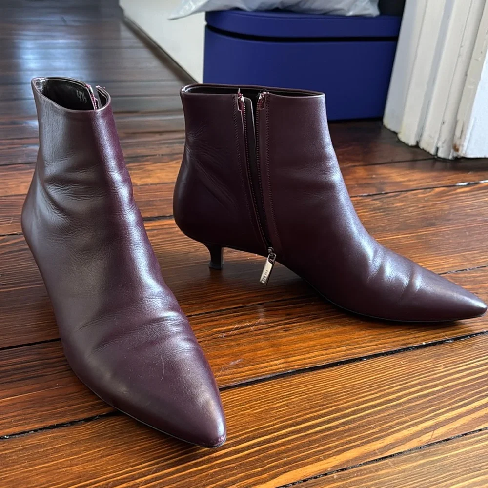 The row burgundy booties - Picture 3 of 5